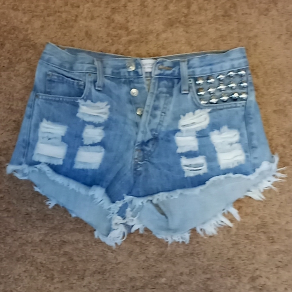 Runway dreamz distressed jean shorts